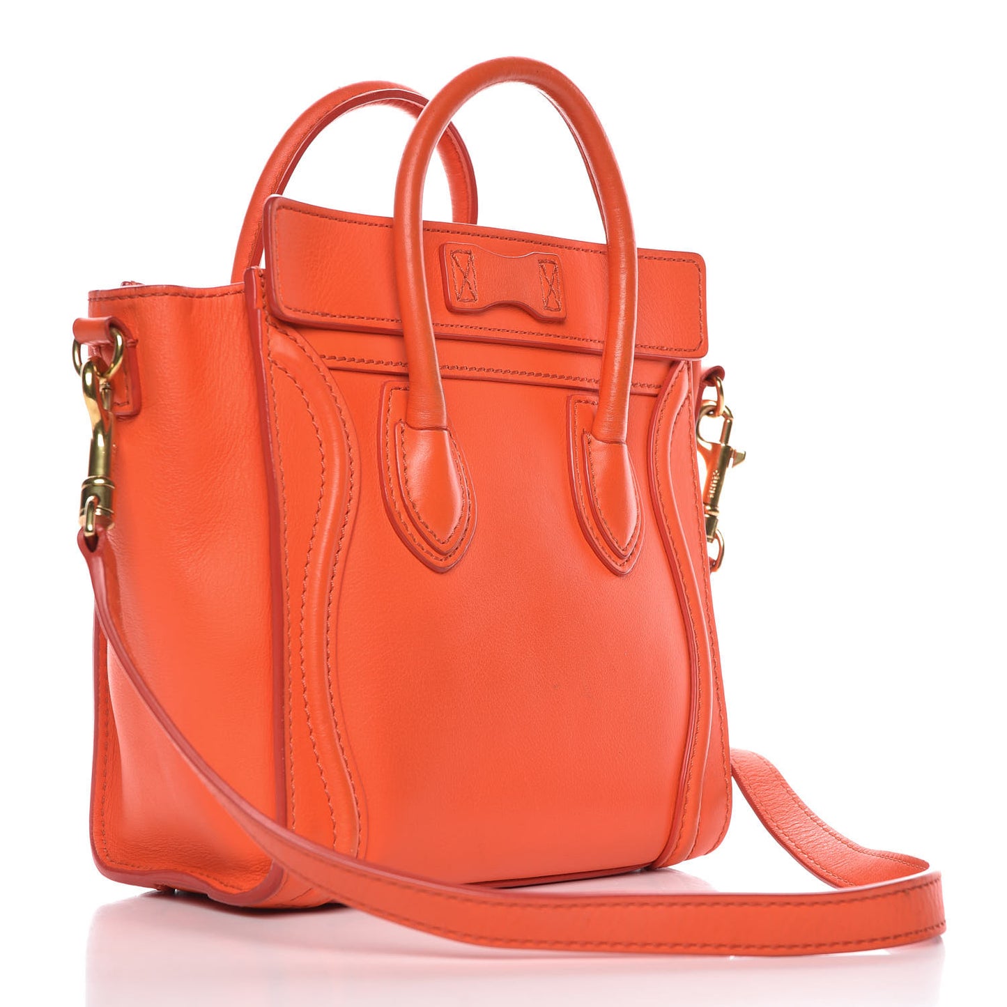 Smooth Calfskin Nano Luggage Fluo Orange