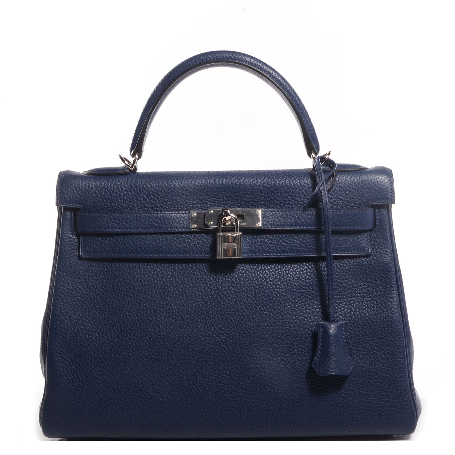 Hermes Taurillon Clemence Kelly Retourne 32 Bleu Saphir 1 of 10