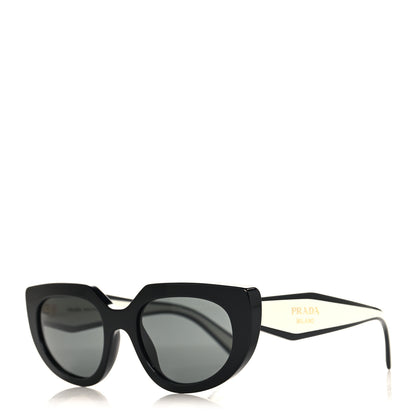 Prada Acetate Sunglasses SPR D02 Black White 1 of 7