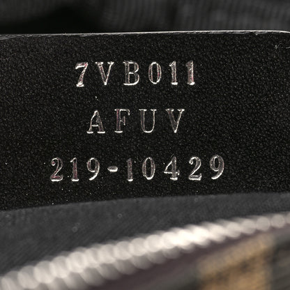 Fendi X SARAH COLEMAN Fabric Jacquard Vitello Century Matte FF Vertigo Kids Belt Bag Moro Black 7 of 9