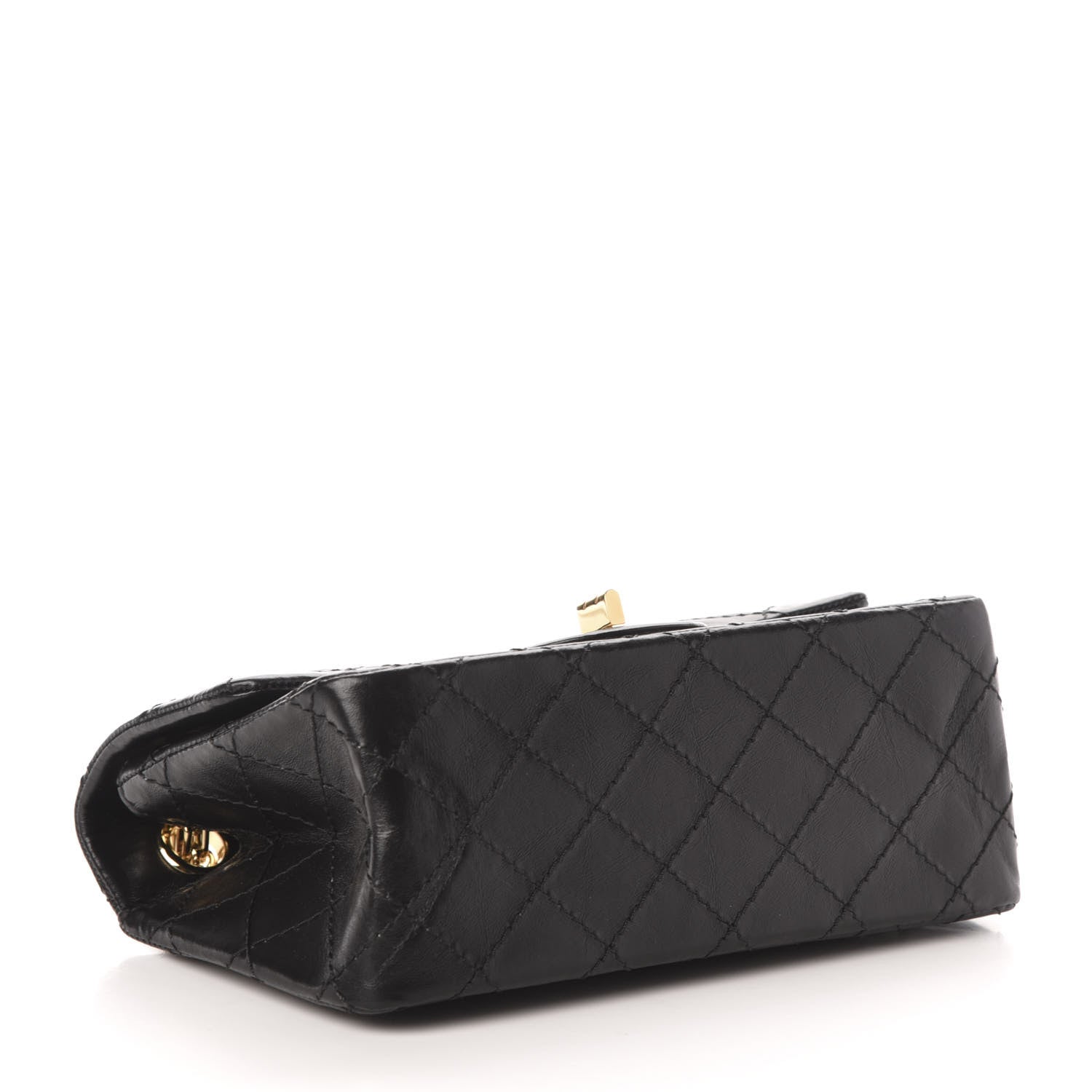 Chanel Aged Calfskin Quilted 2.55 Reissue Mini Flap Black 4 of 11