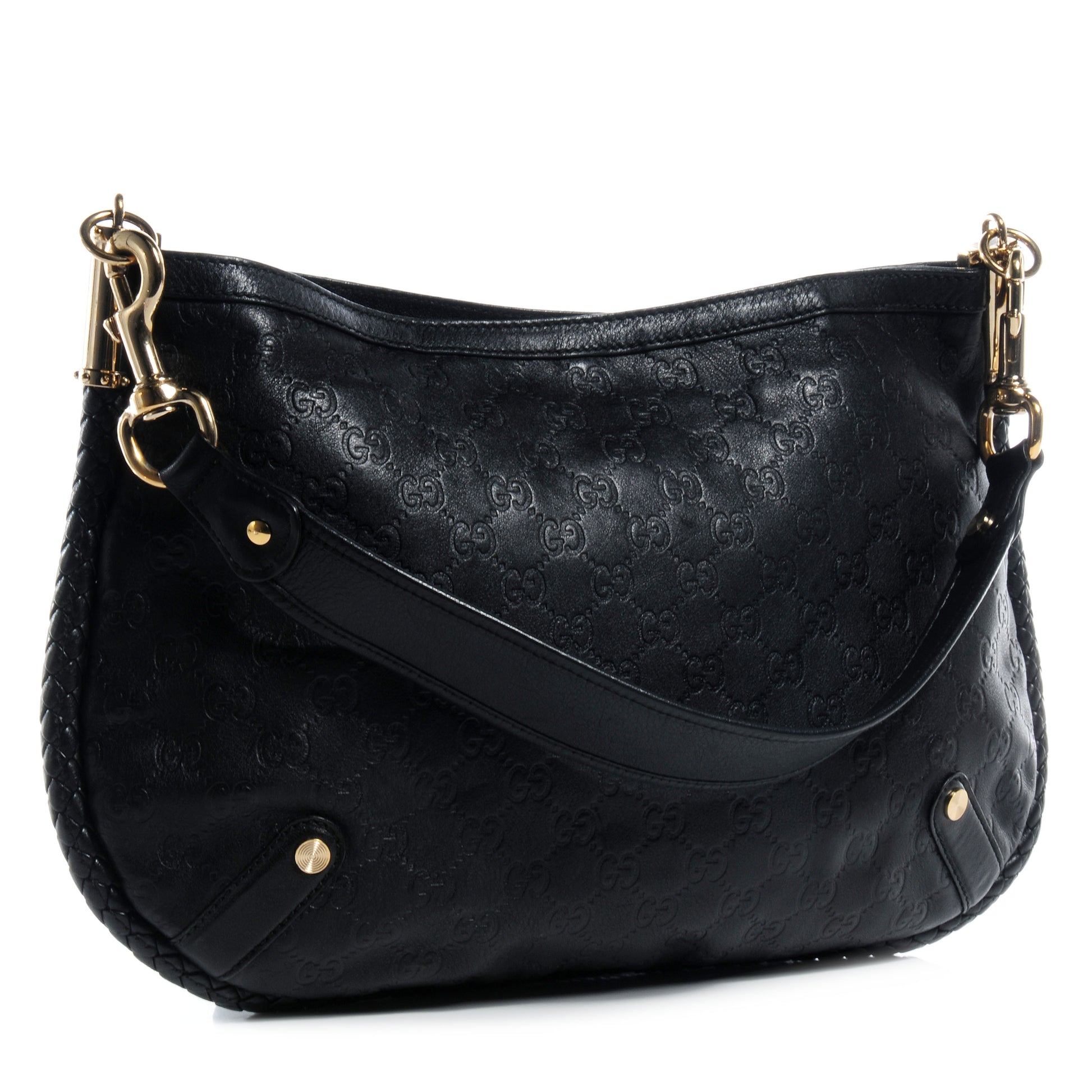 Gucci Guccissima Britt Medium Shoulder Bag Black 3 of 7