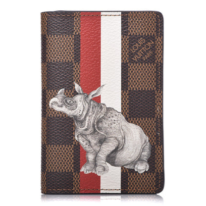 Louis Vuitton Savane Damier Ebene Rhinoceros Pocket Organizer 1 of 8
