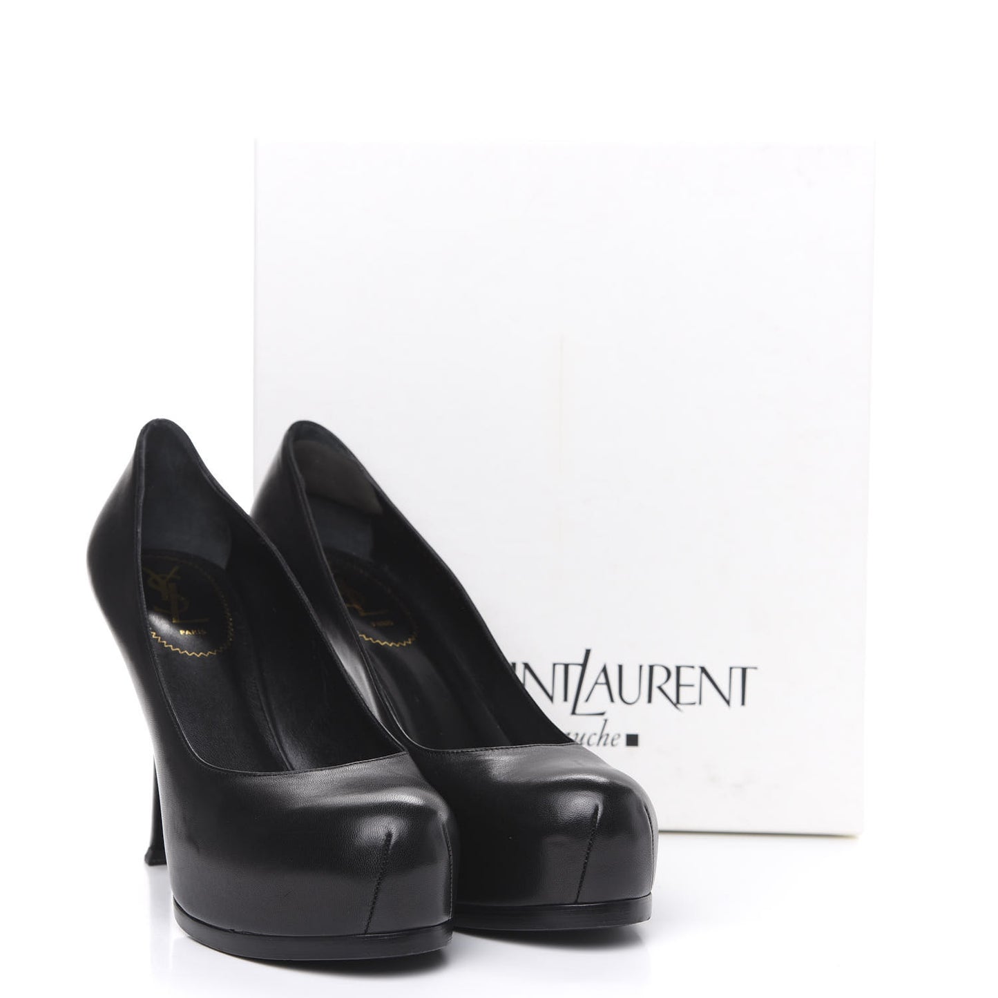 Calfskin Tribtoo 80 Platform Pumps 40 Black