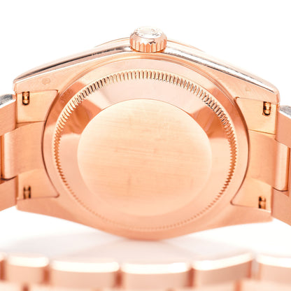 Rolex 18K Everose Gold 36mm Oyster Perpetual Day-Date Watch Sundust Roman 118205 4 of 5