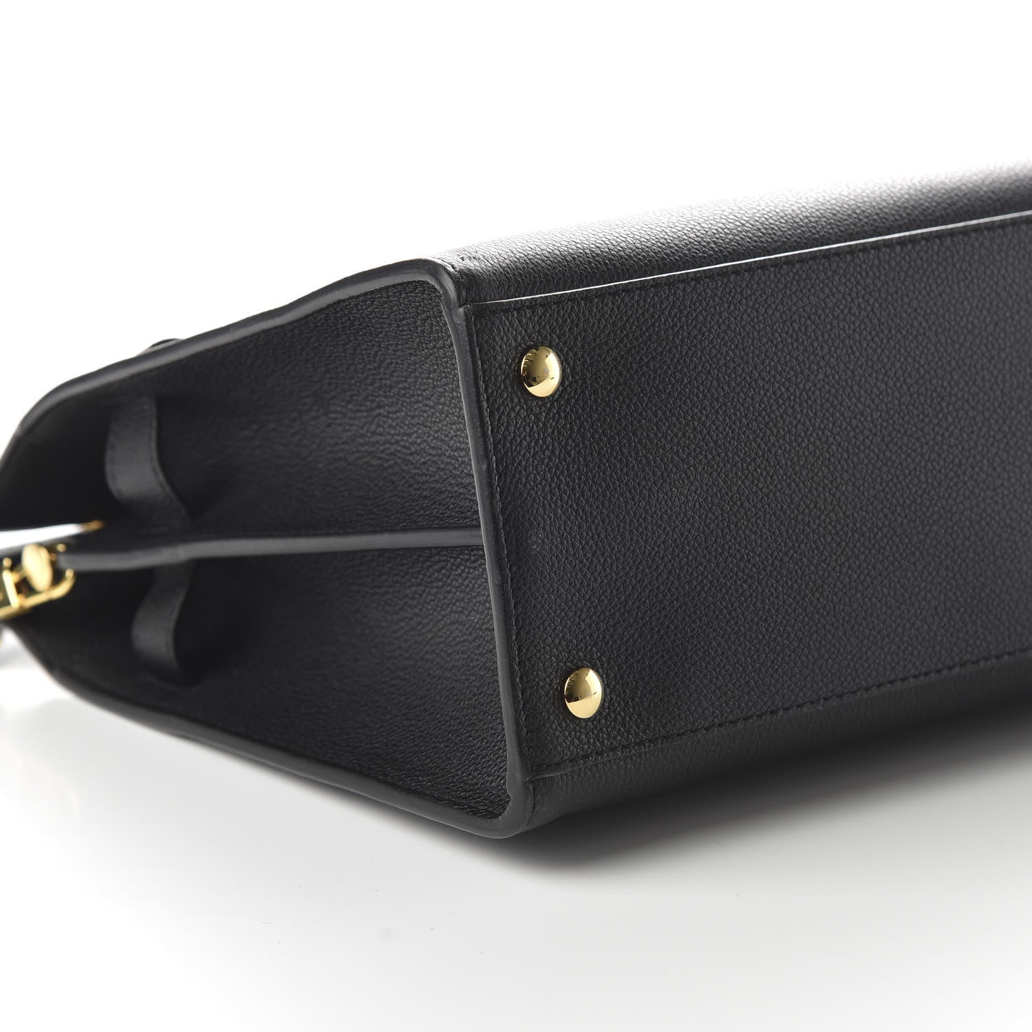 Burberry Grainy Calfskin Medium Title Bag Black 7 of 10