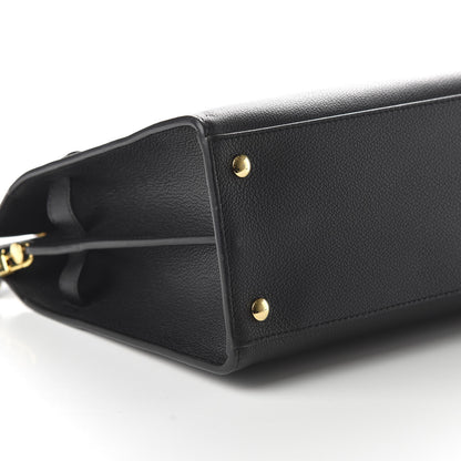 Burberry Grainy Calfskin Medium Title Bag Black 7 of 10