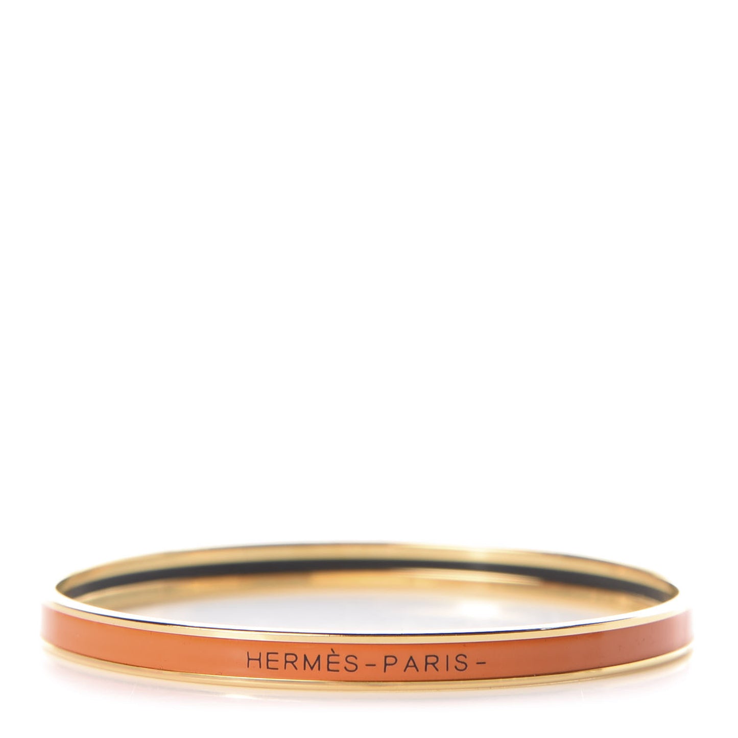 Enamel Printed Extra Narrow Plain Bracelet 65 Orange