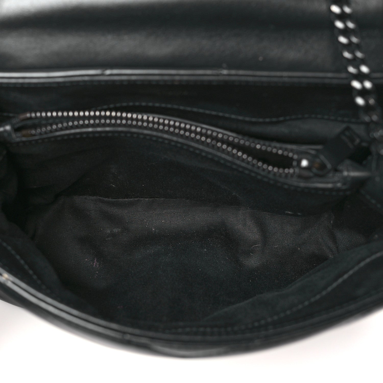 Saint Laurent Calfskin Y Quilted Monogram Monochrome Small Loulou Chain Satchel Black 5 of 12