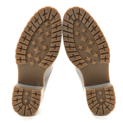 Hermes Calfskin Bridge Ankle Boots 40 Beige Grege 5 of 8