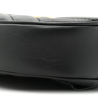 Gucci Calfskin Matelasse GG Marmont Belt Bag 95 38 Black 9 of 10