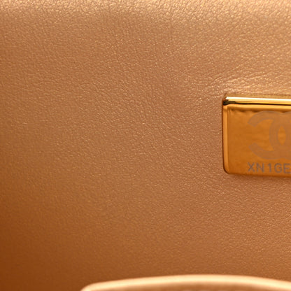 Chanel Lambskin Quilted Mini Golden Plate Flap Black 7 of 12