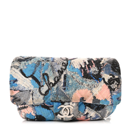 Chanel Canvas Sequin Print Quilted Waist Bag Multicolor 1 of 10