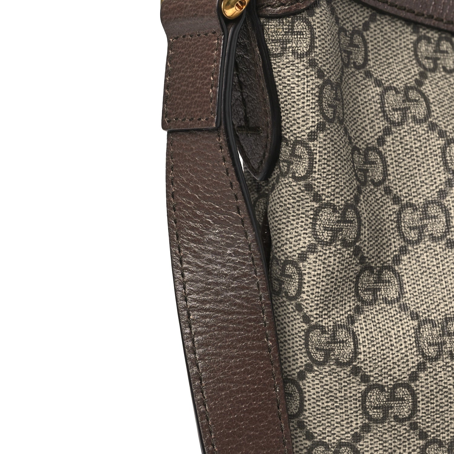Gucci GG Supreme Monogram Web Small Ophidia Half Moon Hobo Brown 11 of 14