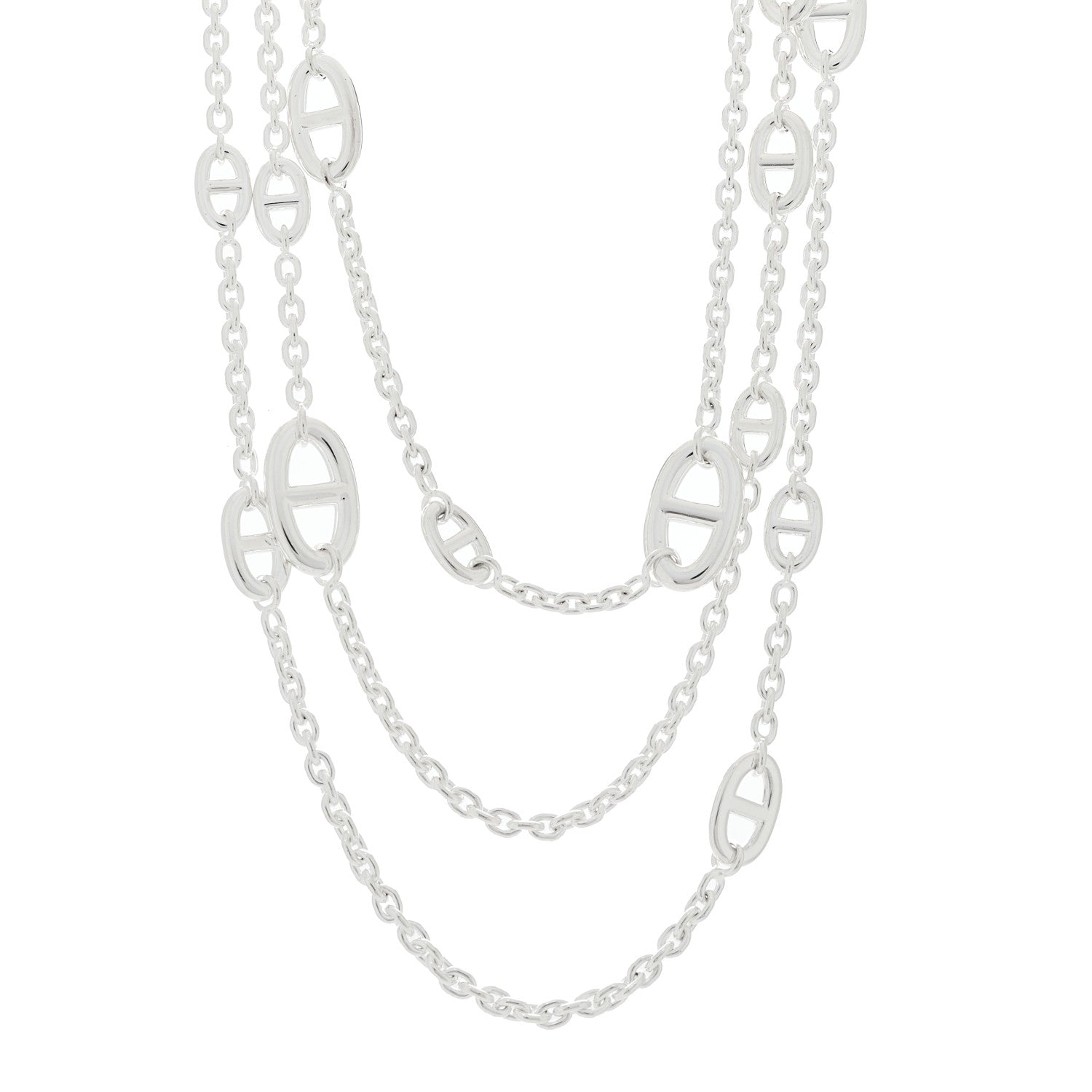 Hermes Sterling Silver Farandole Necklace 160 1 of 6