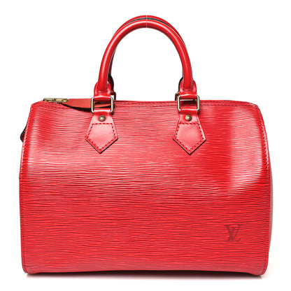 Louis Vuitton Epi Speedy 25 Castillan Red 1 of 9