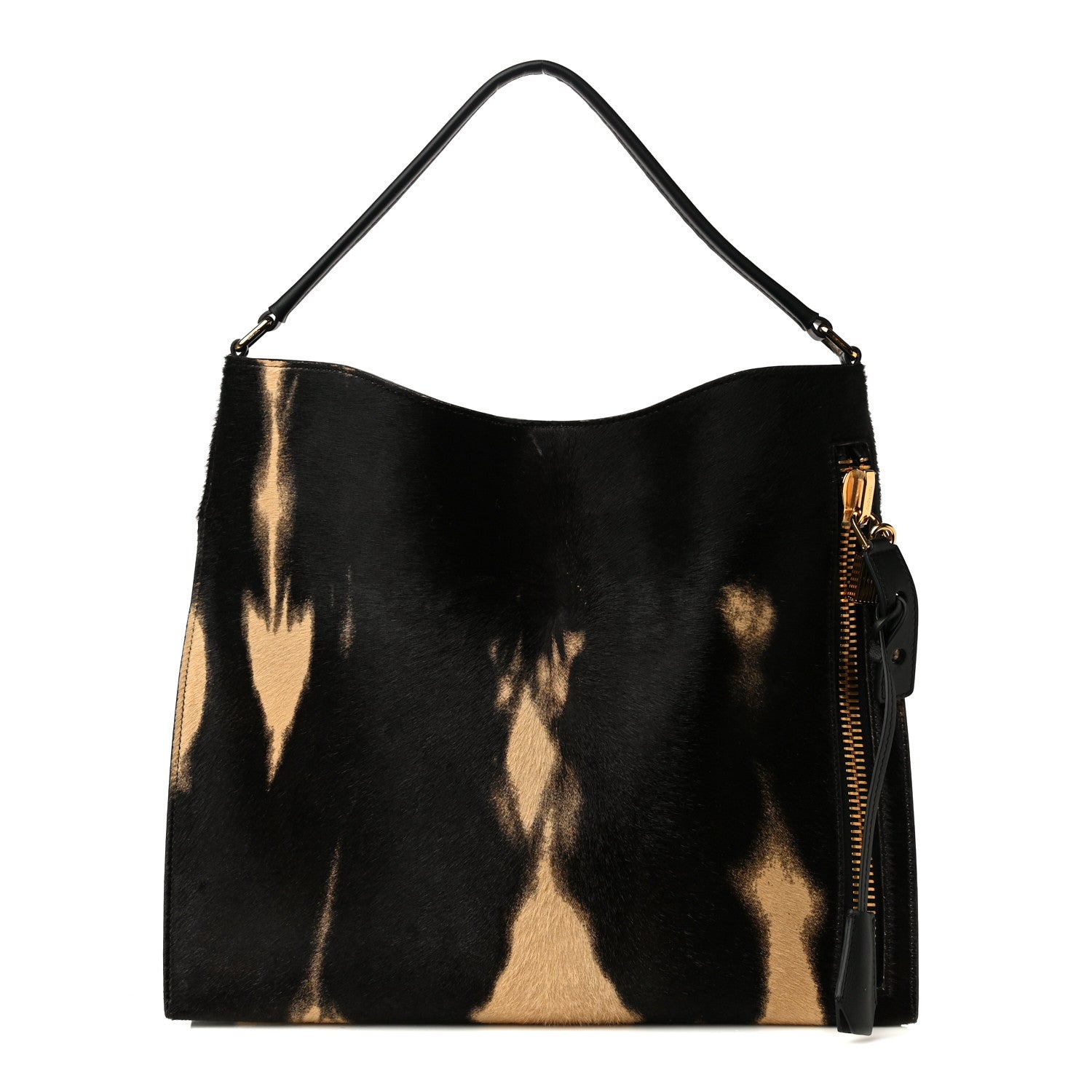 Tom Ford Calf Hair Tie Dye Small Alix Padlock Zip Hobo Bag 3 of 13