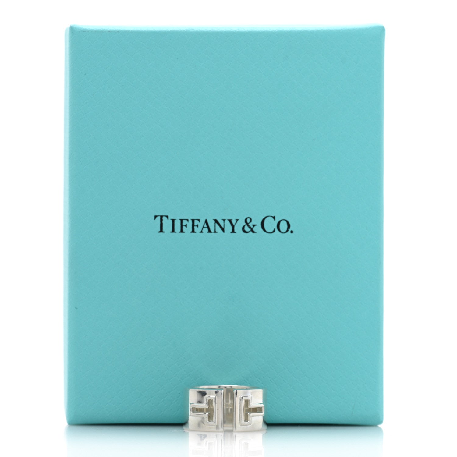 Tiffany Sterling Silver T Cutout Ring 50 5.25 5 of 5