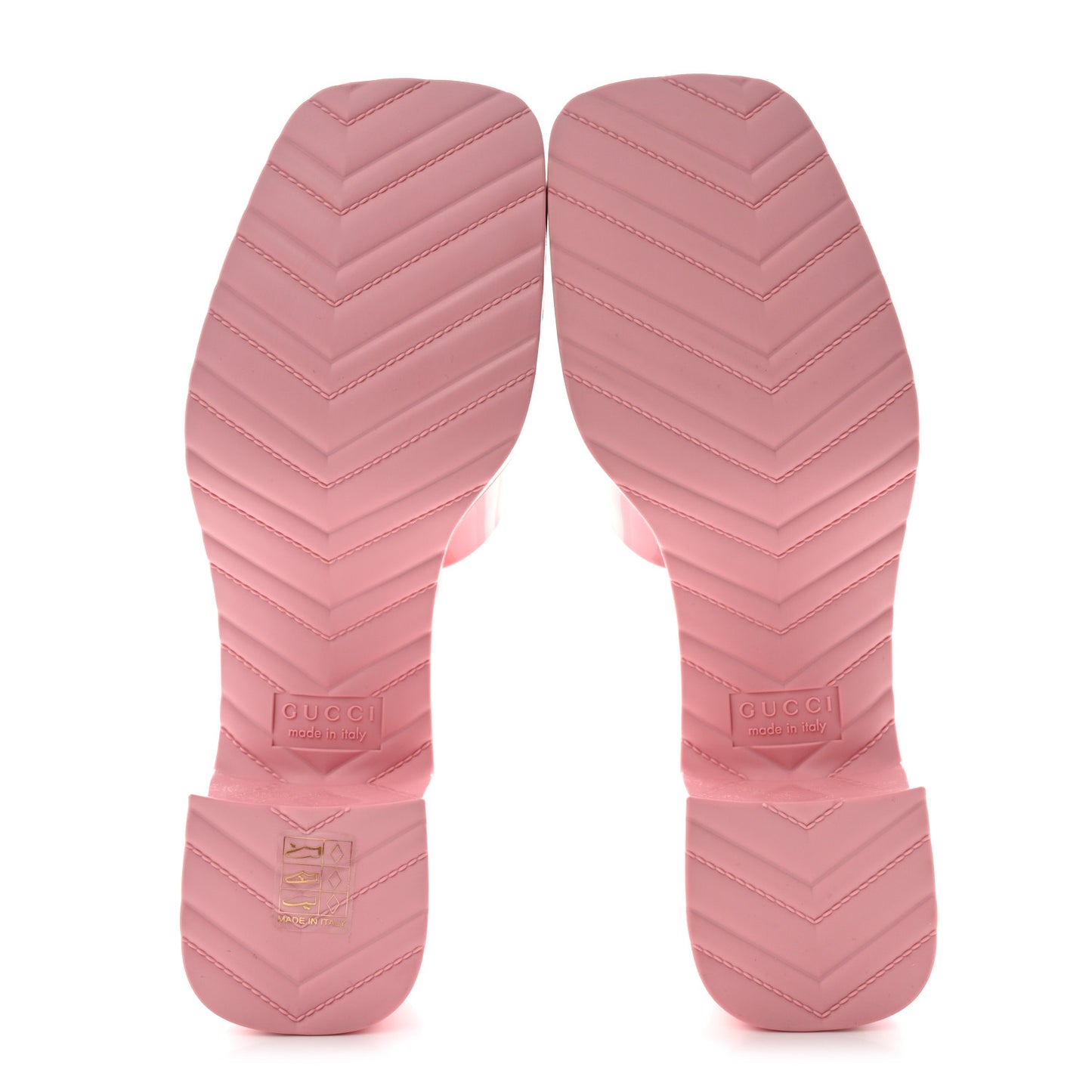 Rubber Gucci Logo Womens Platform 20/60mm Slide Sandals 37 Wild Rose
