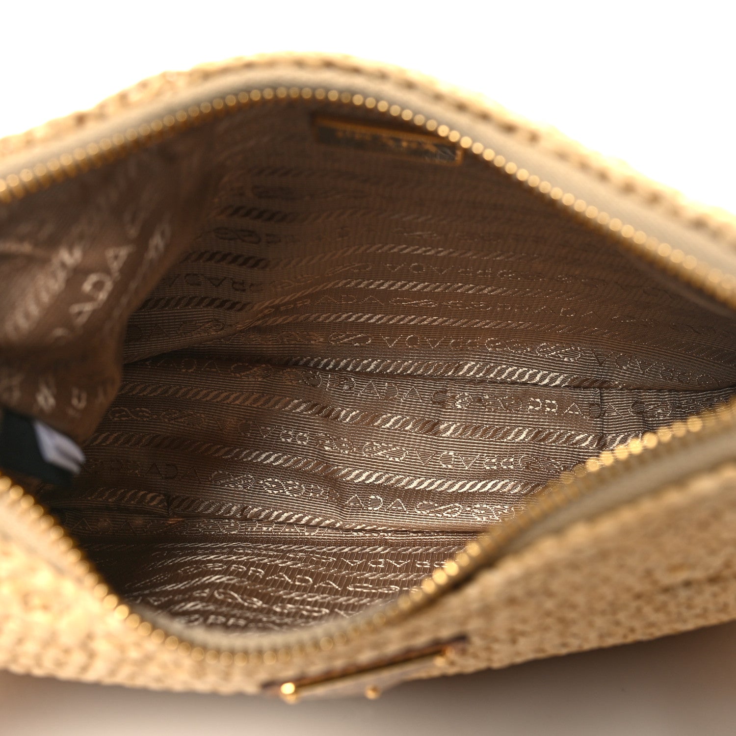 Prada Yarn Raffia Effect Crochet Re-Edition 2005 Shoulder Bag Naturale 5 of 9