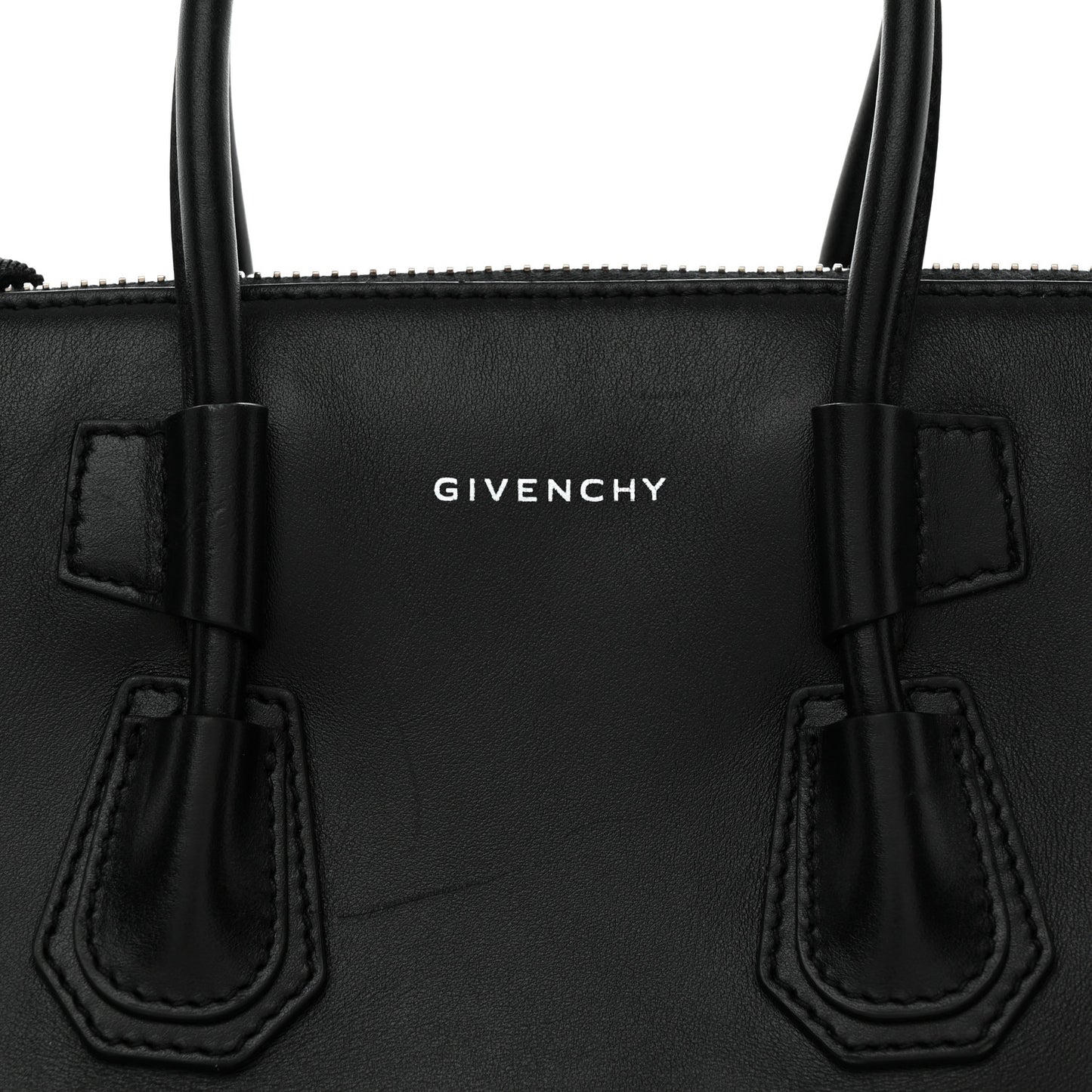 Box Calfskin Small Antigona Sport Top Handle Bag  Black