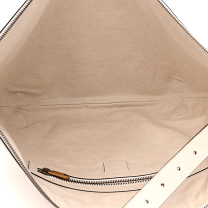 Gucci Grained Calfskin Logo Half Moon Hobo White 5 of 10