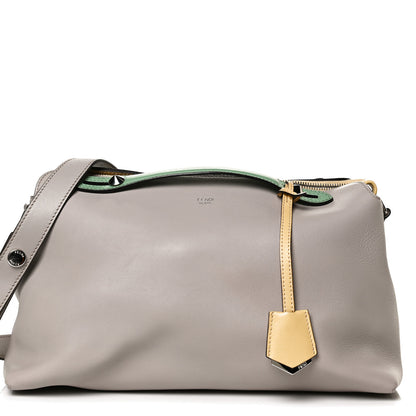 Fendi Vitello Dolce 4 Color Large By The Way Boston Bag Grigio Polvere Multicolor 10 of 16