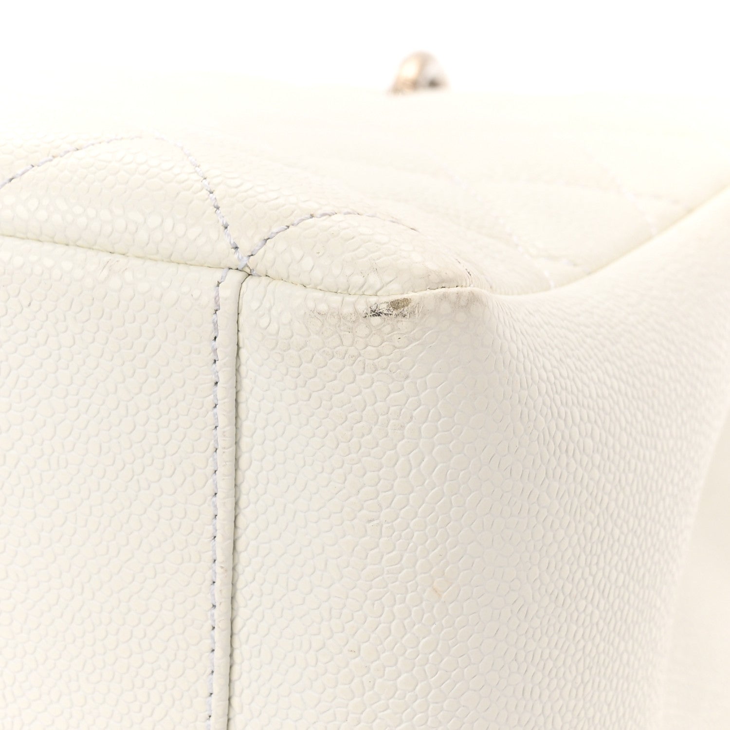 Chanel Caviar Quilted Grand Shopping Tote GST White 13 of 15