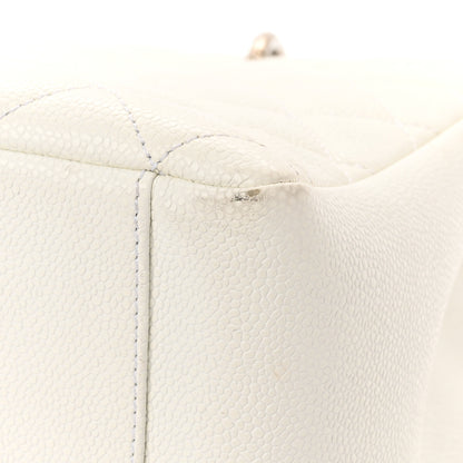 Chanel Caviar Quilted Grand Shopping Tote GST White 13 of 15