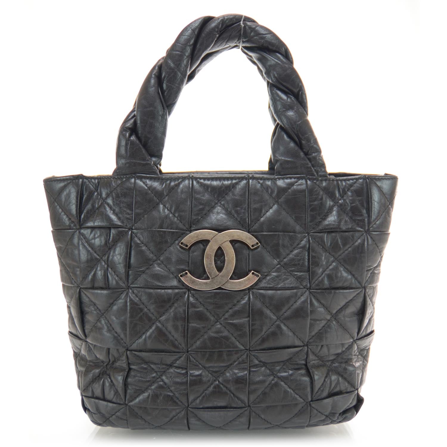 Chanel Calfskin Quilted Small Origami Tote Black 1 of 8