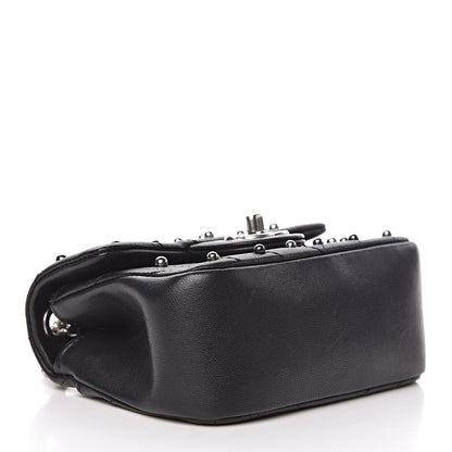 Chanel Lambskin Chevron Quilted Studded Mini Flap Black 4 of 12