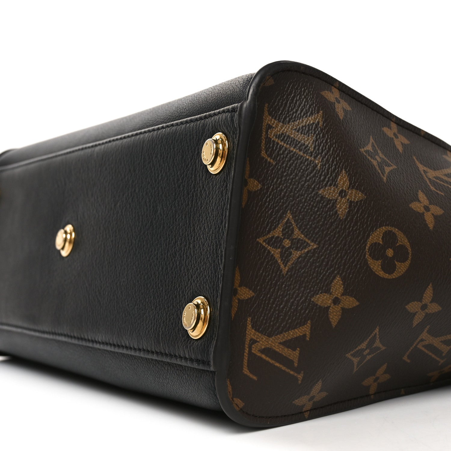 Louis Vuitton Calfskin Monogram On My Side MM Black 9 of 10