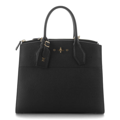 Louis Vuitton Taurillon City Steamer MM Black 1 of 6