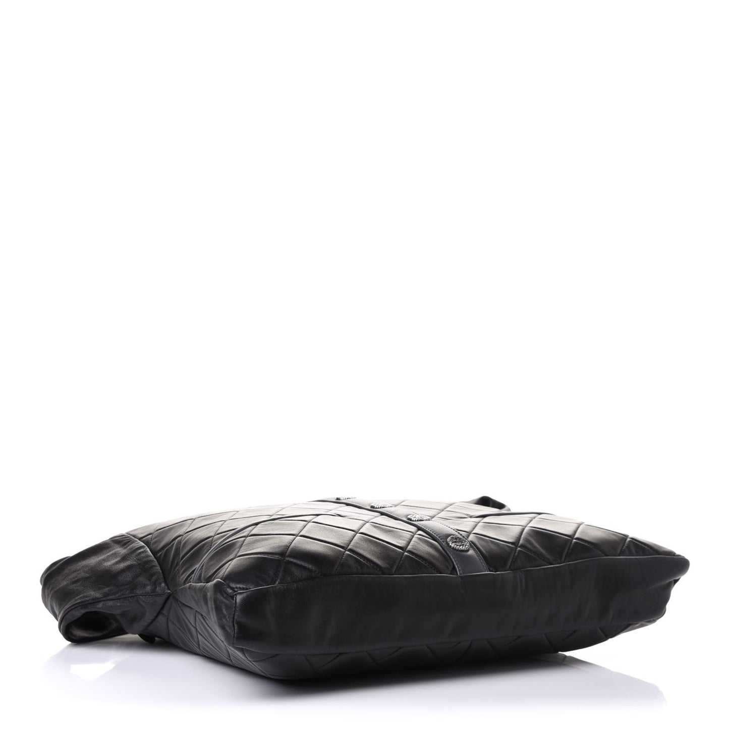 Lambskin Quilted Large Girl Bag Black