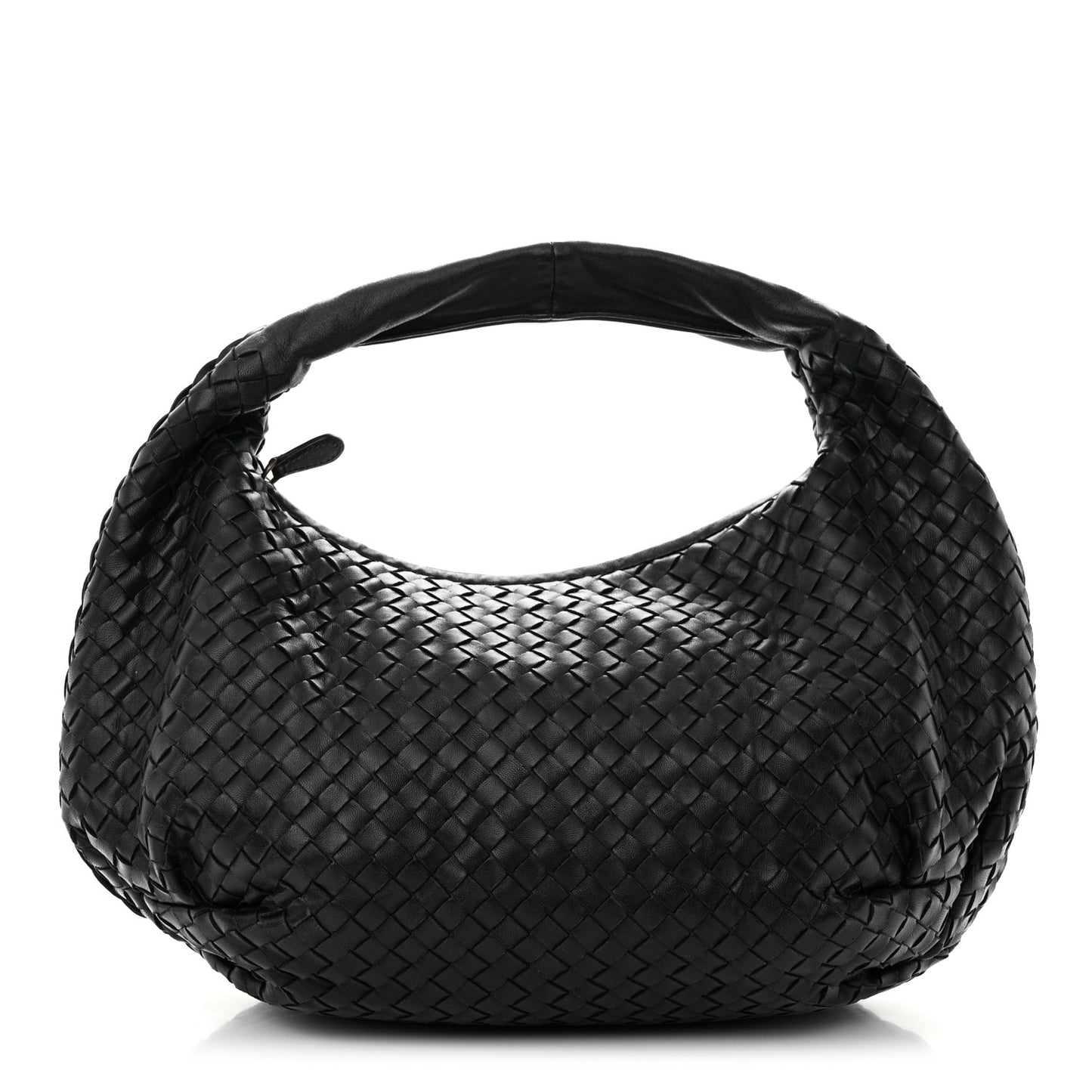 Nappa Intrecciato Medium Belly Veneta Hobo Black