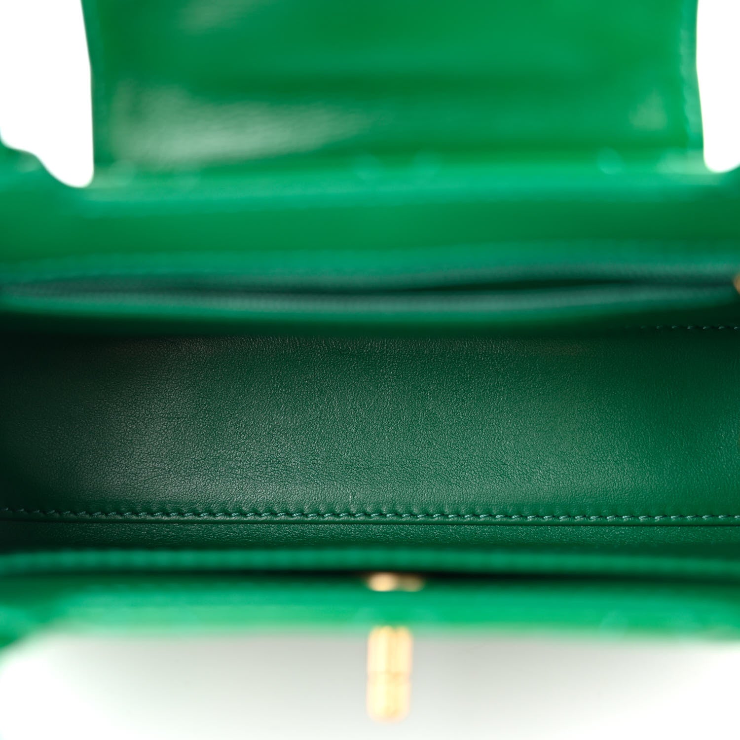 Chanel Shiny Aged Calfskin Quilted Nano Kelly Shopper Green 5 of 10