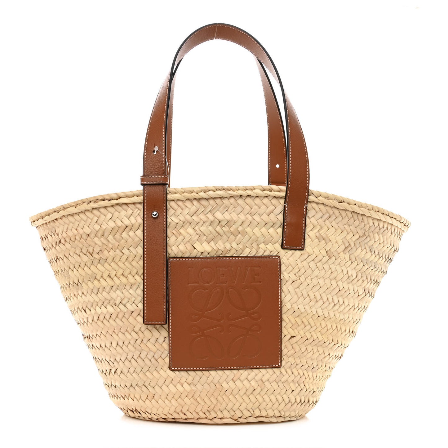 Raffia Basket Tote Bag Natural Tan