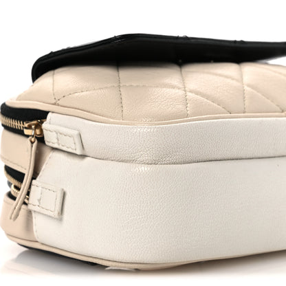 Chanel Goatskin Quilted Waist Bag Beige White Black 9 of 15