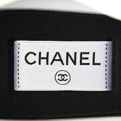Chanel Velvet Calfskin Mixed Fibers Mens CC Sneakers 44 Ivory Black 7 of 11