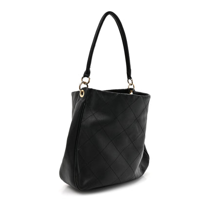 Chanel Calfskin Stitched Hobo Black 3 of 13