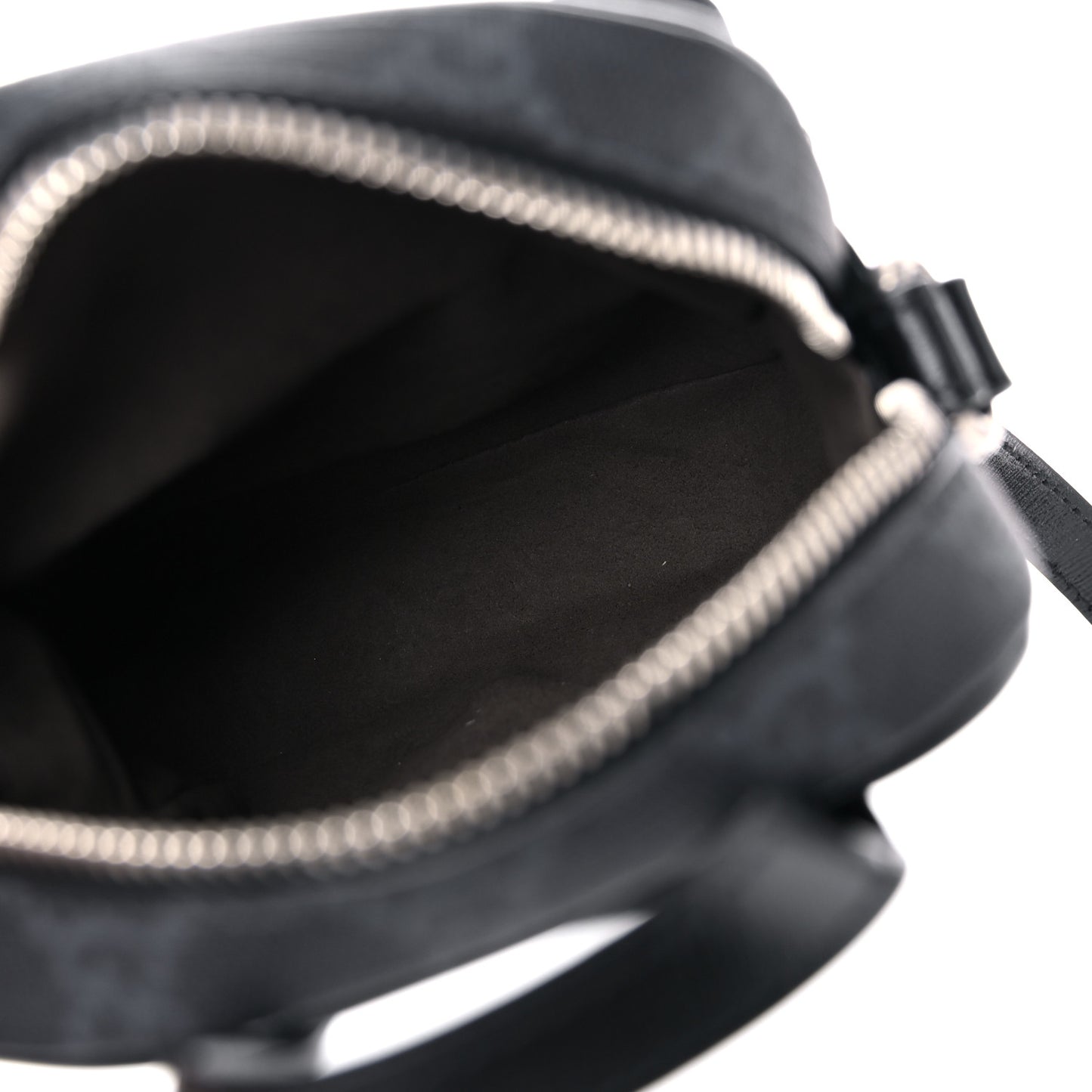 GG Supreme Monogram Azalea Calfskin Mini Retro Interlocking G Bag Black