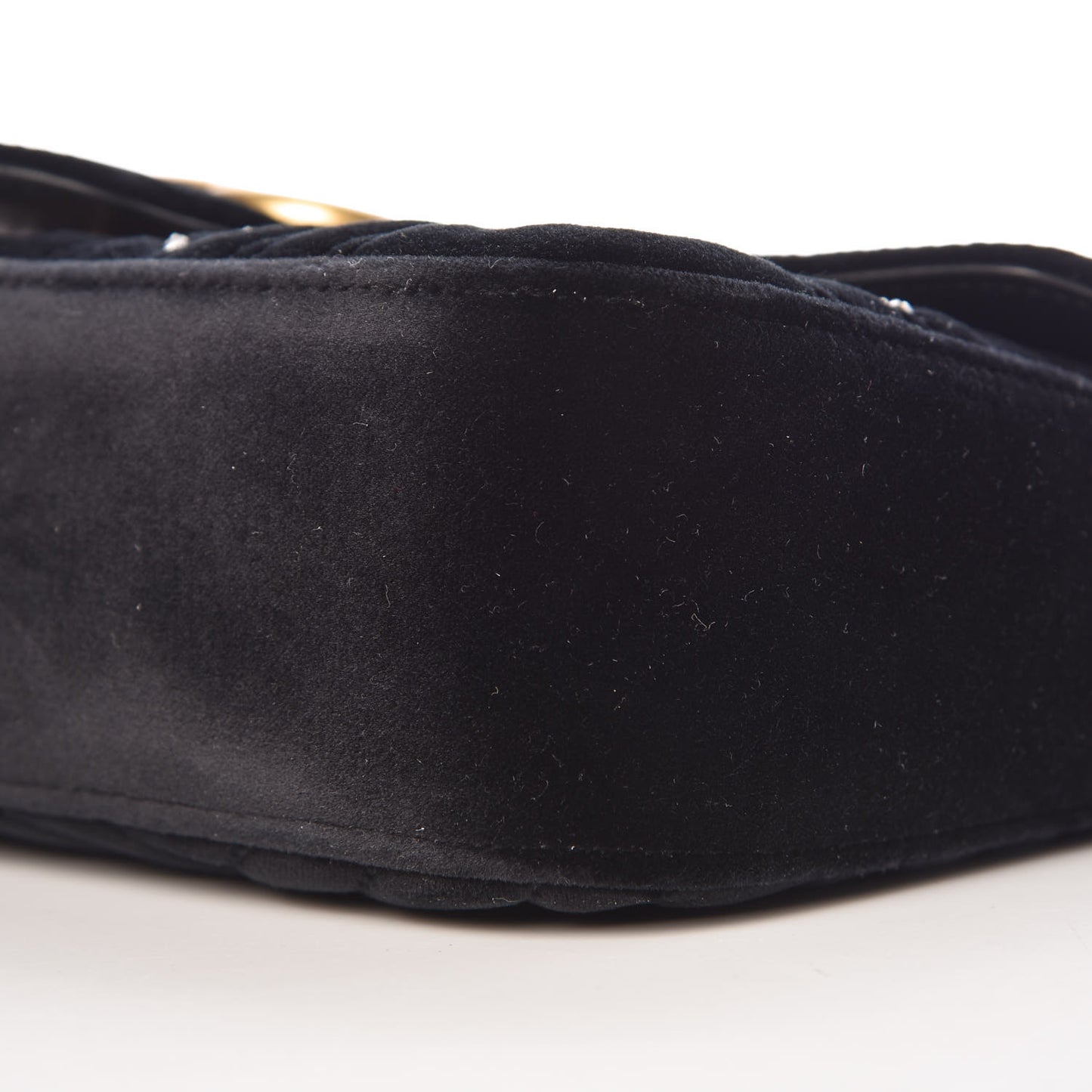 Velvet Matelasse Marquise Crystals Embroidered Small GG Marmont Shoulder Bag Black