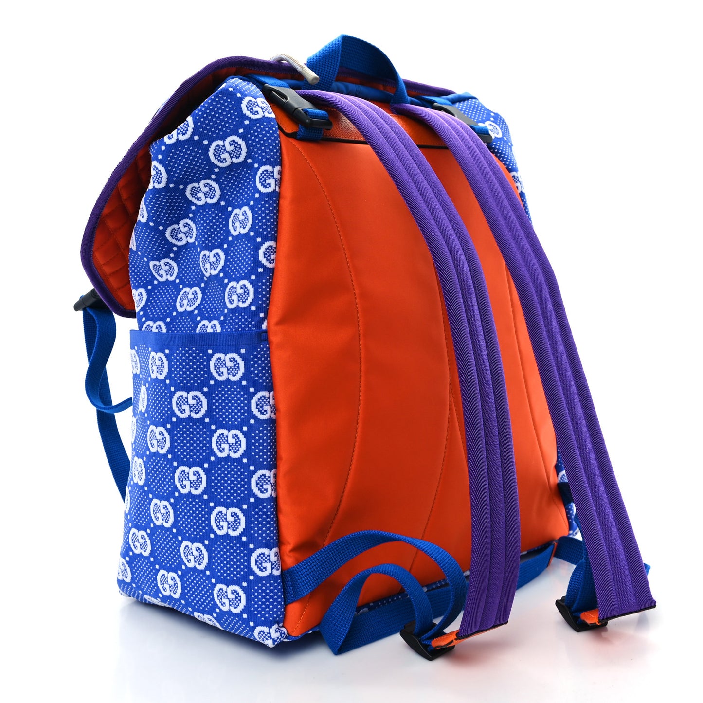 Jersey GG Monogram All Over Pan Sport Double Buckle Backpack  Blue Multicolor