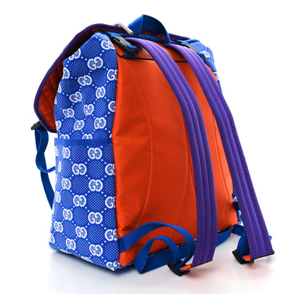 Gucci Jersey GG Monogram All Over Pan Sport Double Buckle Backpack  Blue Multicolor 3 of 9