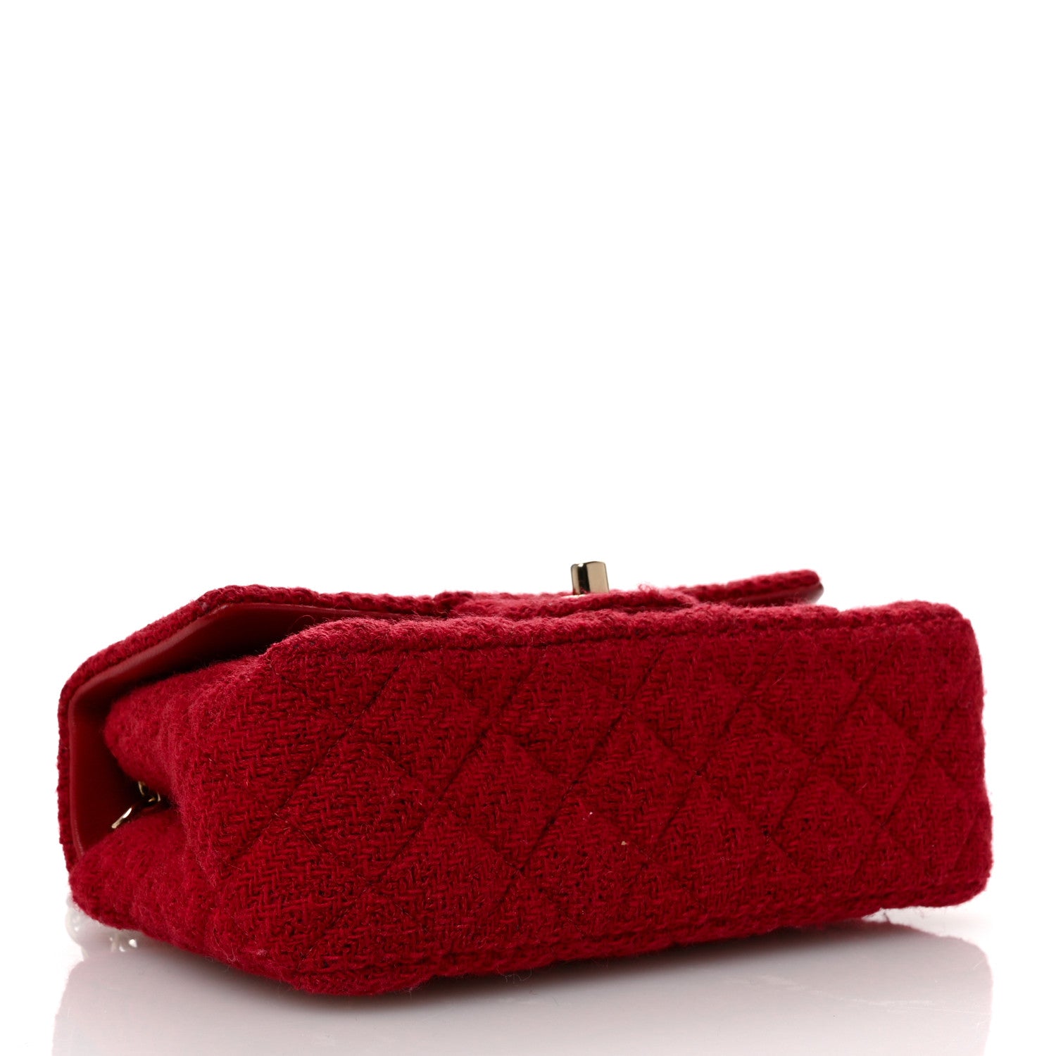 Chanel Tweed Quilted Mini Rectangular Flap Red 4 of 10