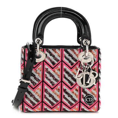 Christian Dior Patent Sequin Mini Lady Dior 1 of 11