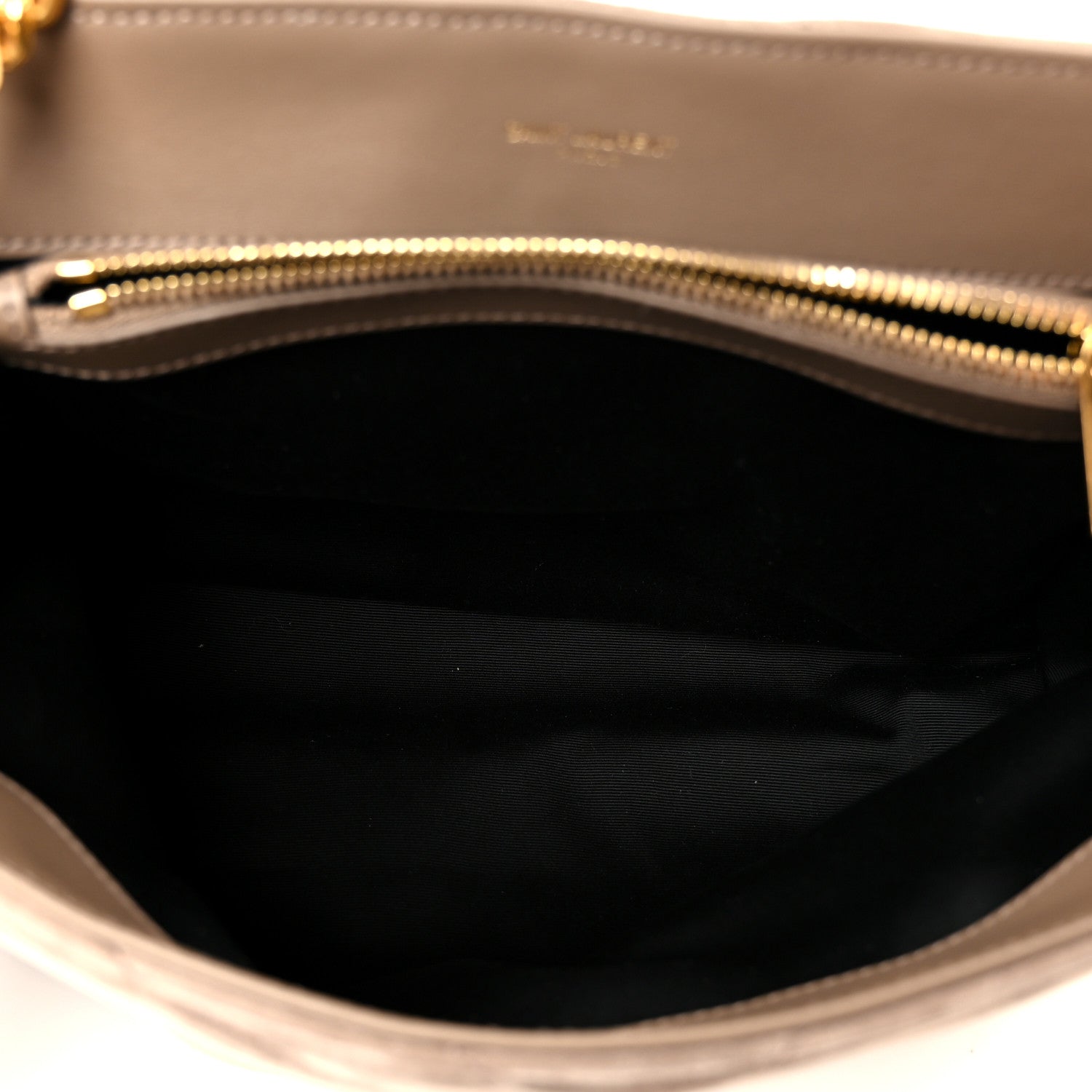 Saint Laurent Suede Y Quilted Monogram Medium Loulou Chain Satchel Taupe 5 of 11