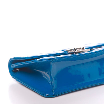 Christian Dior Patent Cannage Miss Dior Promenade Pouch Blue Tahiti 7 of 9
