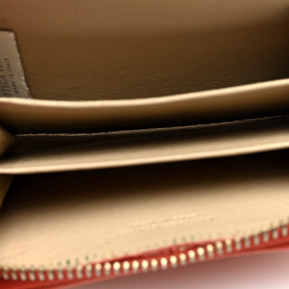 Bottega Veneta Nappa Intrecciato Zip Around Coin Purse Brique 5 of 7