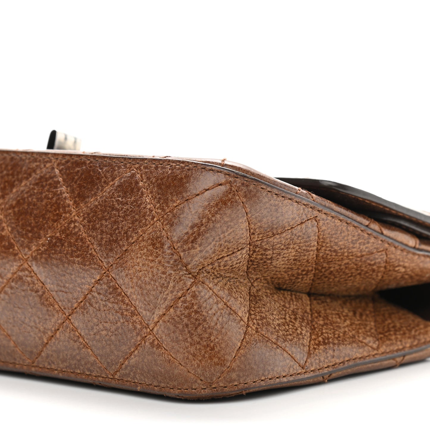 Aged Calfskin Quilted 2.55 Reissue 225 Flap Brown
